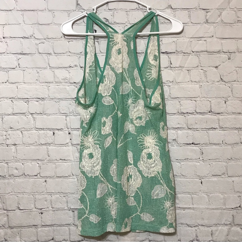 Sheer Floral Racerback Tank - Picture 3 of 5